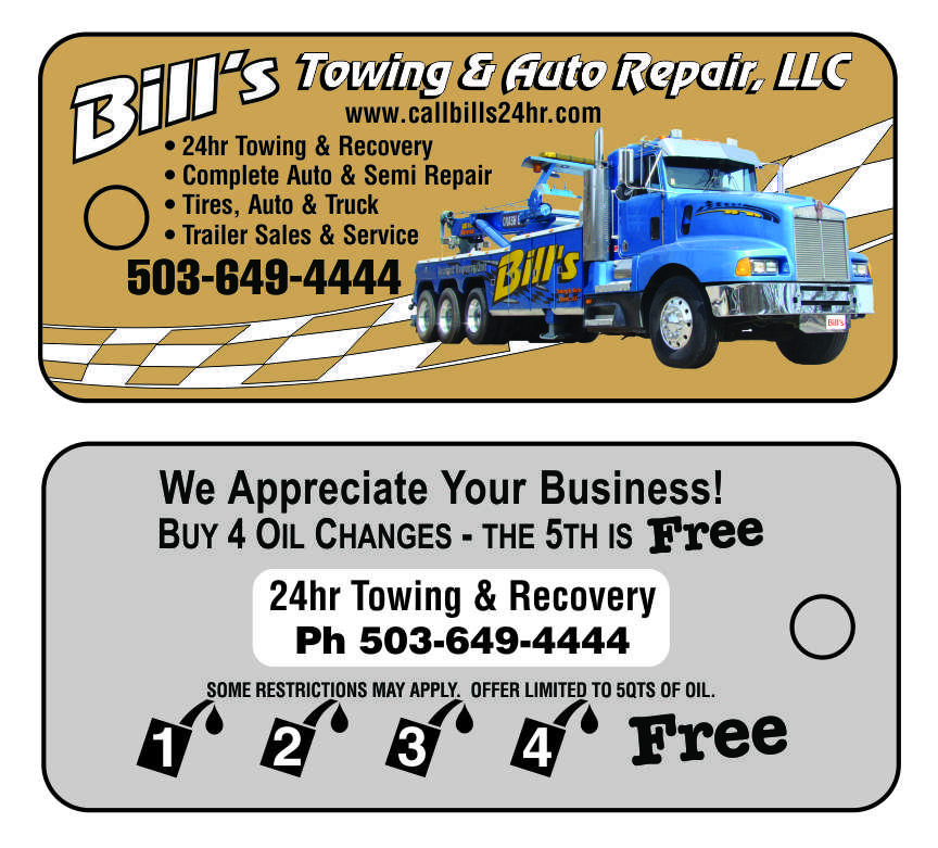Punchablekeytags.com for Towing Companies