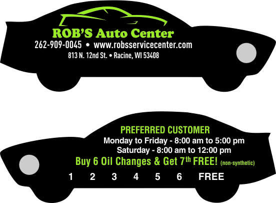Punchable Key Tags Custom Car Shape